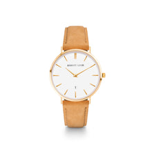 Load image into Gallery viewer, Tan Suede Kensington 34 (Gold/White)