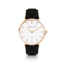 Load image into Gallery viewer, Black Suede Kensington 40 (Gold/White)