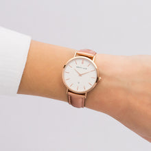Load image into Gallery viewer, Metallic Rose Gold Leather Kensington 34 (Rose Gold)