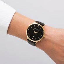 Load image into Gallery viewer, Black Leather Kensington 40 (Gold/Black)