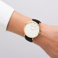 Load image into Gallery viewer, Black Suede Kensington 40 (Gold/White)