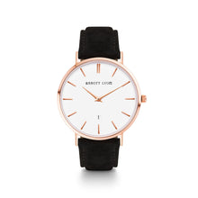 Load image into Gallery viewer, Black Suede Kensington 40 (Rose Gold)