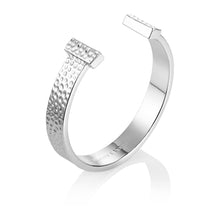 Load image into Gallery viewer, Hammered Bangle (Silver)